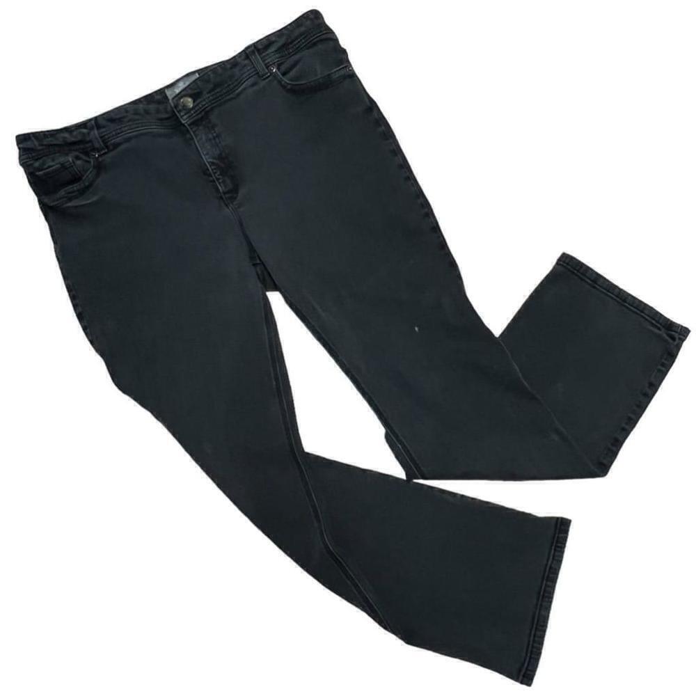 Chicos Women's So Slimming Rhinestone Detailed Pocket Black Jeans Size, 16 XL